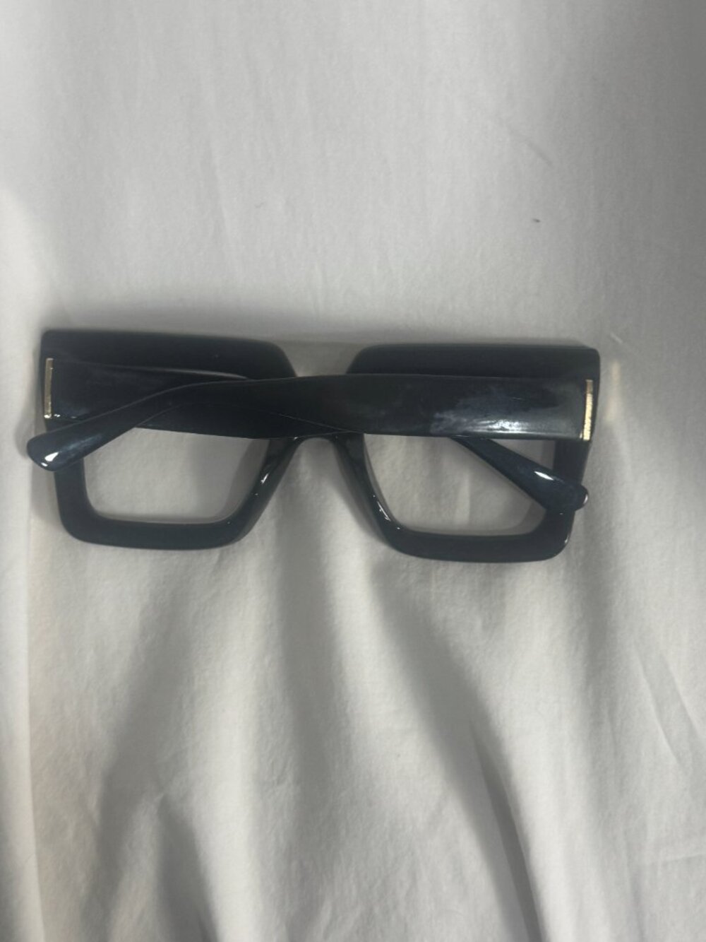 Bold Black Oversized Square Women’s Glasses - Unbranded - Picture 2 of 5